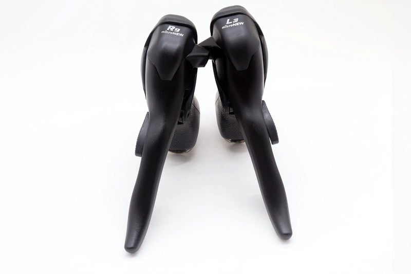 Micronew Dual Control Levers 3 x 9 Speed Trip Shifters Road Bicycle Derailleur Compatible for Shimano Sora Shift Levers - Image 1